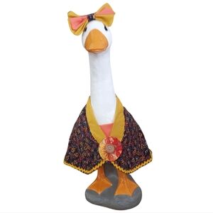Large Porch Goose Outfit With Bow Homemade New